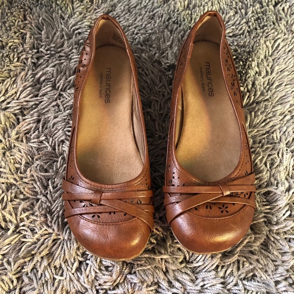 Maurices Shoes - Maurice’s memory foam brown eyelet detail flats